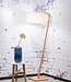 Vloerlamp Andes - Good&Mojo - H 175 x B 70 x Ø 47 cm - Bamboe met linnen kap