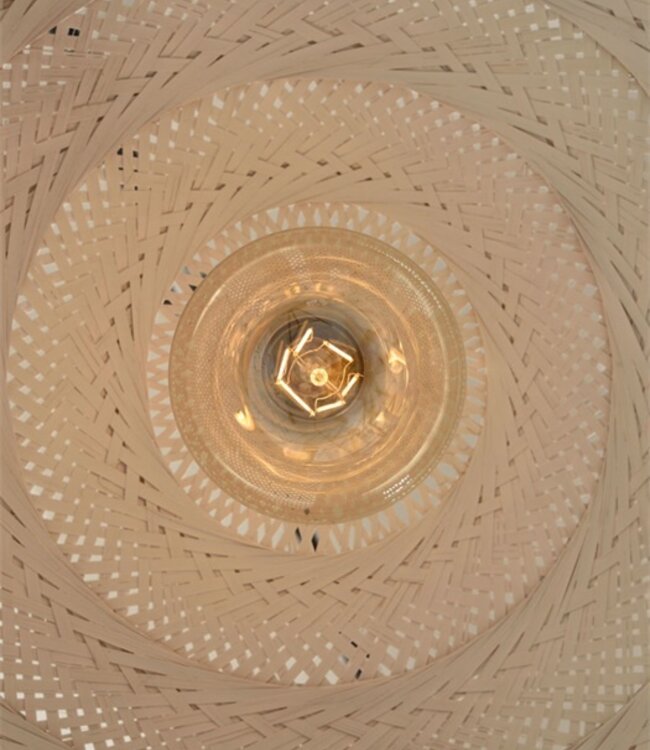 Hanglamp Palawan - Good&Mojo  - Bamboe - Verkrijbaar in Naturel/Zwart en Wit