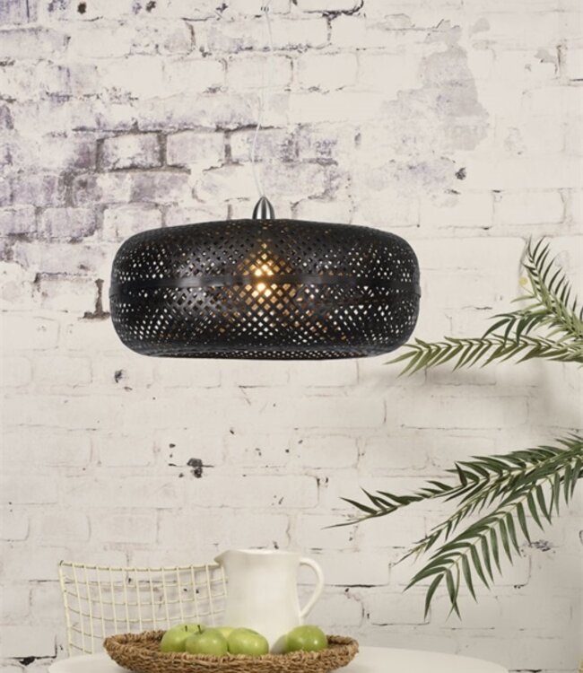 Hanglamp Palawan - Good&Mojo  - Bamboe - Verkrijbaar in Naturel/Zwart en Wit