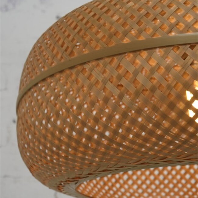 Hanglamp Palawan - Good&Mojo  - Bamboe - Verkrijbaar in Naturel/Zwart en Wit