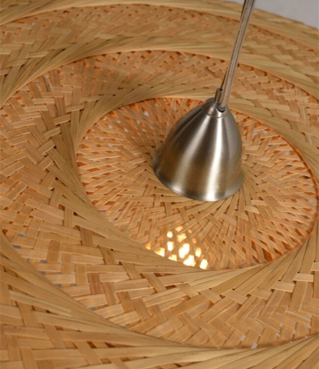 Hanglamp Palawan - Good&Mojo  - Bamboe - Verkrijbaar in Naturel/Zwart en Wit