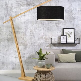 Good & Mojo Vloerlamp Montblanc XL – Bamboe/linnen