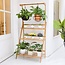 Plant rack with 3 shelves - hanging rail - Water resistant - Bamboo