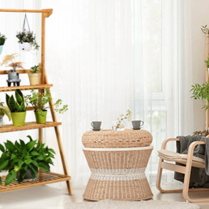 Plant racks & Flower pot holders made of sustainable bamboo