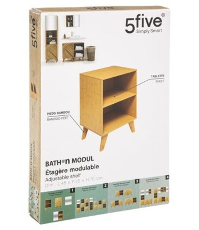 Open Badkamer Kast - Five - Bamboe