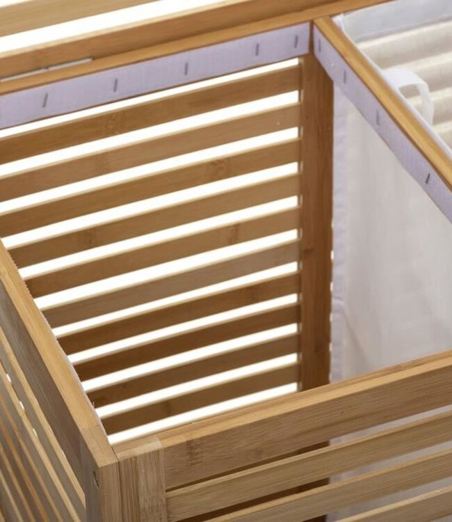 Dubbele Bamboe wasmand - 2 x 50L - Sicela