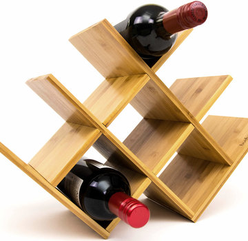 Budu Wine rack for 8 bottles - 47 x 17 x 31 cm - Elegant gift box