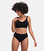 Bamboo Basics Seamless Full Briefs - Bele - 3-Pack - Zwart