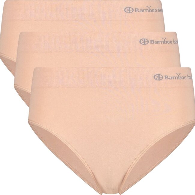 Bamboo basics briefs full seamless - 3-Pack - Bele  - Roze