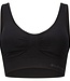 Bamboo basics - Vormgevende Crop Beha met Padding - Zwart - Fleur