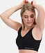 Bamboo basics - Vormgevende Crop Beha met Padding - Zwart - Fleur