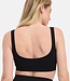 Bamboo basics - Vormgevende Crop Beha met Padding - Zwart - Fleur
