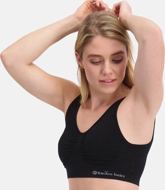 Bamboo Basics Seamless Padded Bra  – Uitnembare Vulling - Fleur - Zwart