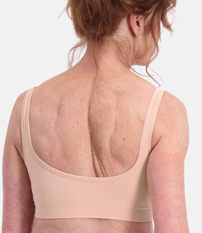 Bamboo basics - Vormgevende Crop Beha met Padding - Roze - Fleur