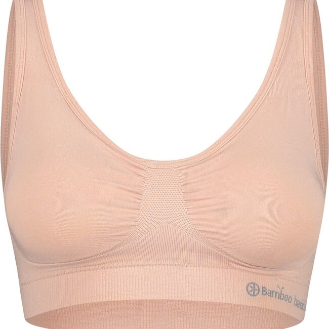 Bamboo basics - Shaping Crop Bra with Padding - Pink - Fleur