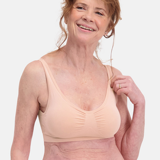 Bamboo Basics Formender Crop-BH mit Polsterung - Pink - Fleur