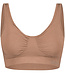 Bamboo basics - Shaping Crop Bra with Padding - Tan - Fleur