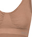 Bamboo basics - Shaping Crop Bra with Padding - Tan - Fleur