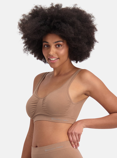 Bamboo Basics Seamless Padded Bra  – Uitnembare Vulling - Fleur - bronze