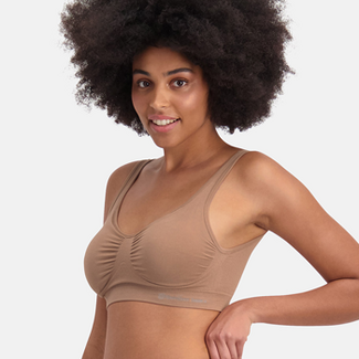 Bamboo Basics Seamless Padded Bra  – Uitnembare Vulling - Fleur - bronze