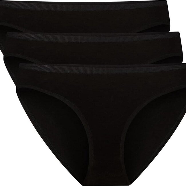 Waist Briefs - Julia - 3-Pack - Black - Bamboo Basic