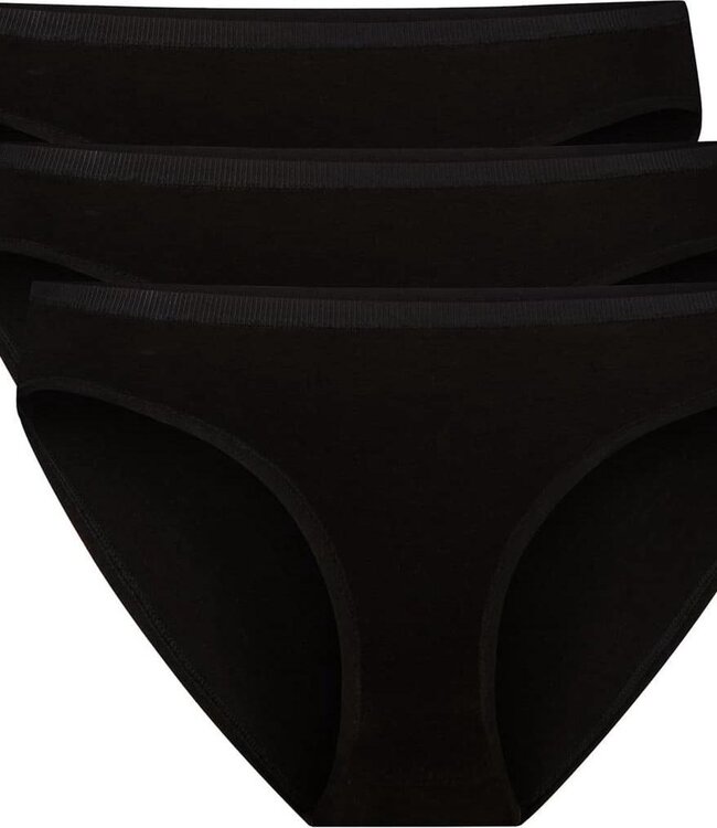Waist Briefs - Julia - 3-Pack - Black - Bamboo Basic