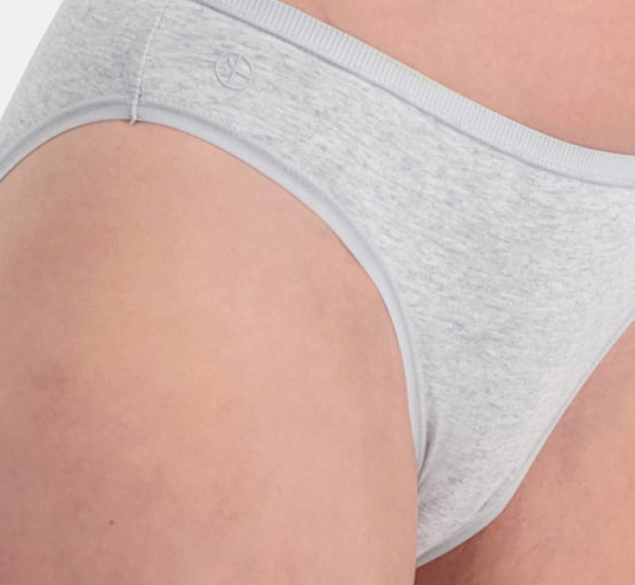 Waist Briefs - Julia - 3-Pack - Grey- Bamboo Basic