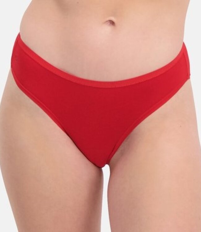 Waist Briefs - Julia - 3-Pack - Red - Bamboo Basic