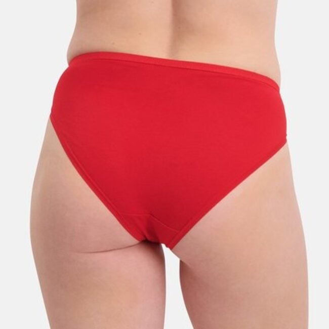 Waist Briefs - Julia - 3-Pack - Red - Bamboo Basic