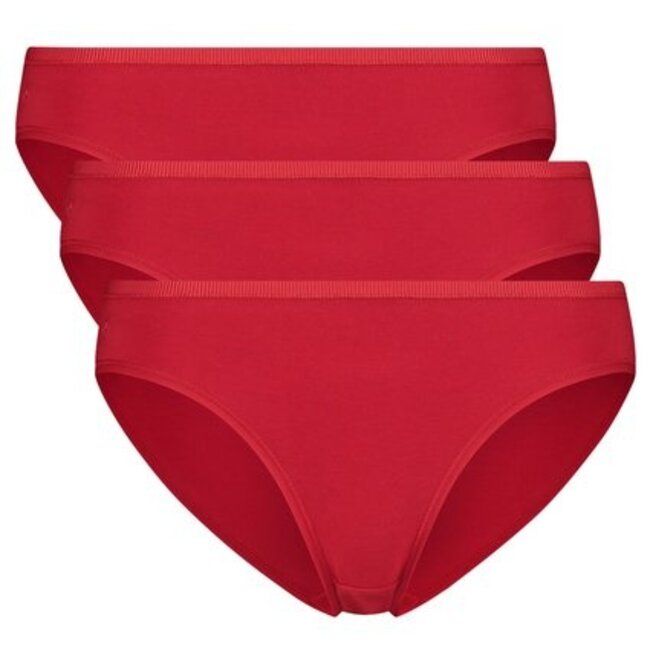 Waist Briefs - Julia - 3-Pack - Red - Bamboo Basic