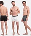 Bamboo Basics Boxershorts Rico –  Grijs Wit Zwart  - (3-Pack)