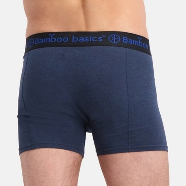 Bamboo Basics Boxershorts Rico –  Zwart Blauw Marine  - (3-Pack)