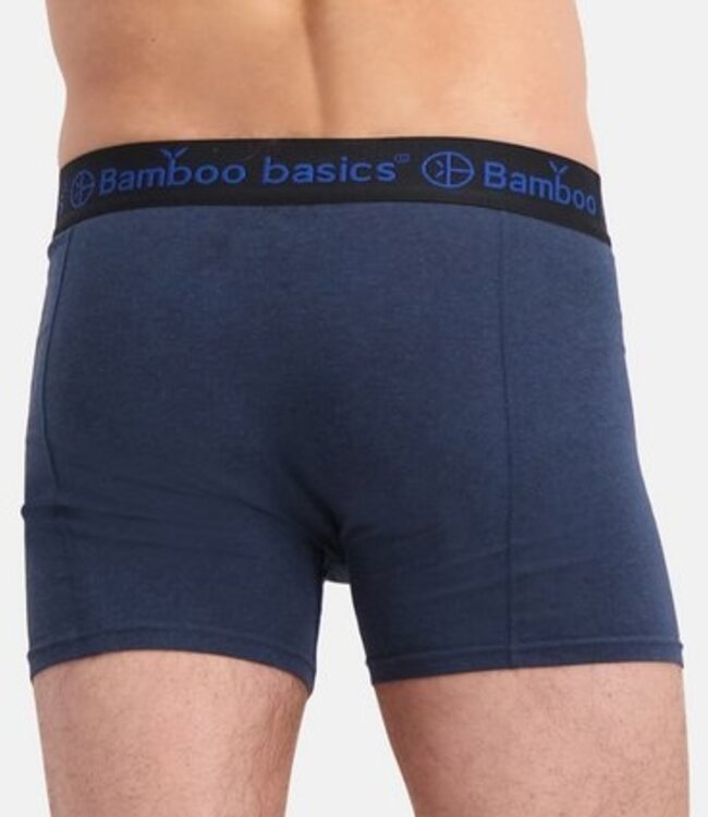 Bamboo Basics Boxershorts Rico –  Zwart Blauw Marine  - (3-Pack)