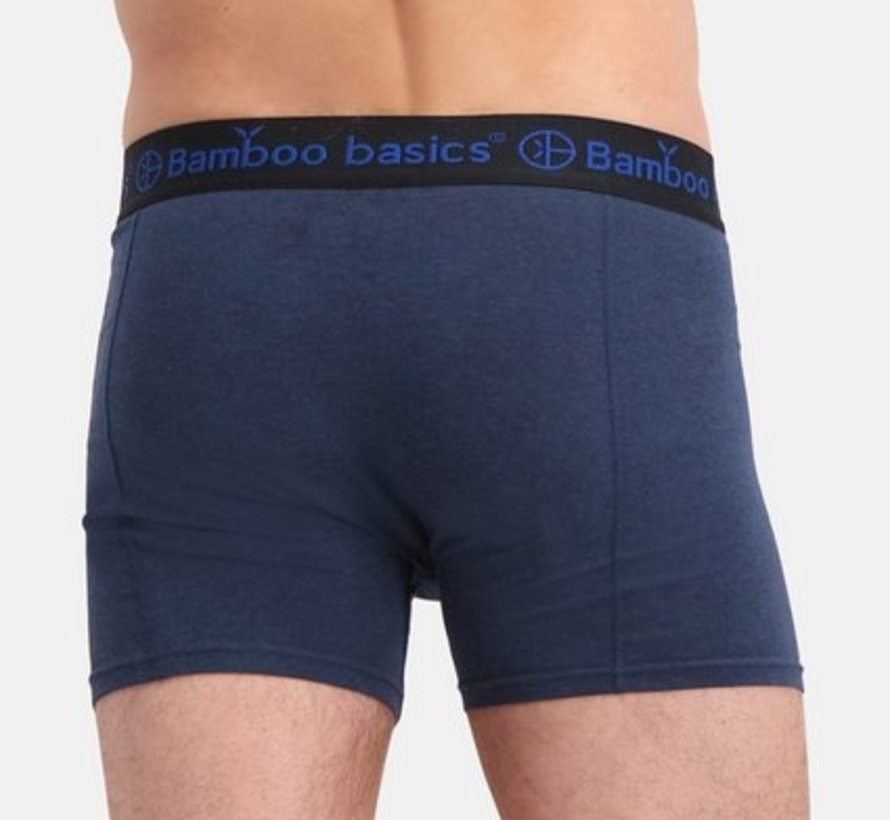 Bamboo Basics Boxershorts Rico - Noir Bleu Marine - (Lot de 3)