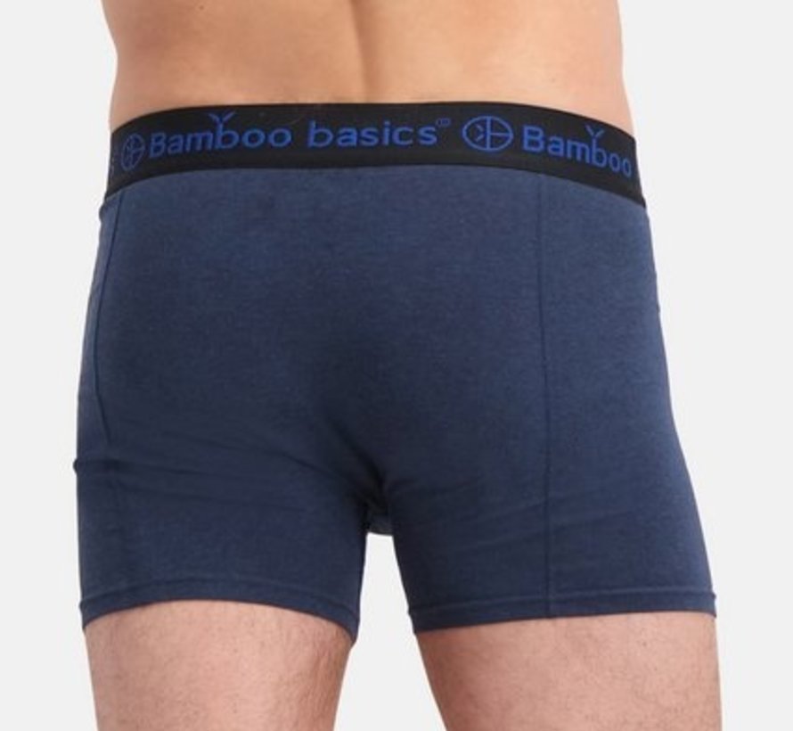 Bamboo Basics Boxershorts Rico –  Zwart Blauw Marine  - (3-Pack)