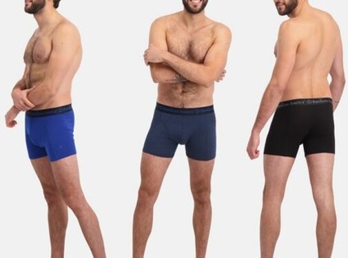 Bamboo Basics Boxer Rico - Lot de 3 pièces - Noir Bleu Marine