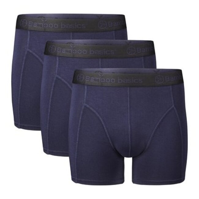 Bamboo Basics Boxershorts Rico – Marine Blauw - (3-Pack)