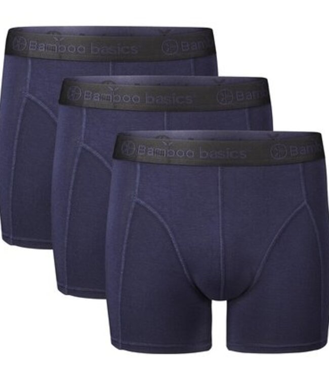 Bamboo Basics Boxershorts Rico – Marine Blauw - (3-Pack)