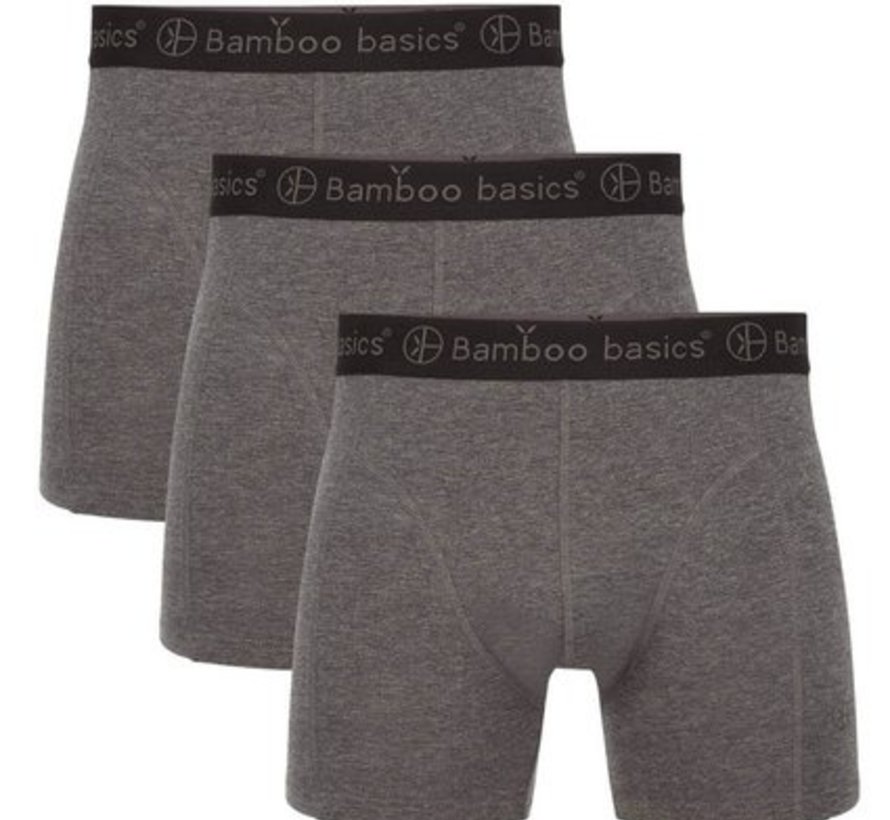 Bamboo Basics Boxershorts Rico – Grijs - (3-Pack)
