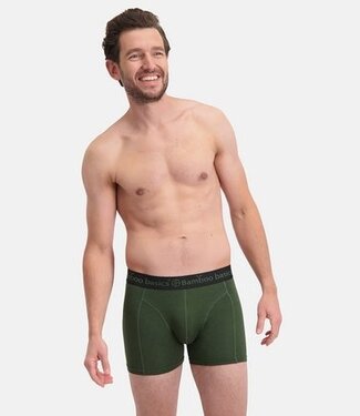 Bamboo Basics Boxershorts Rico - Set van 3 stuks - Legergroen