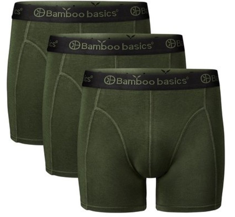 Bamboo Basics Boxershorts Rico – legergroen - (3-Pack)