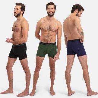 Bamboo Basics Boxer shorts Rico - Set of 3 pieces -  Black Army Green Navy