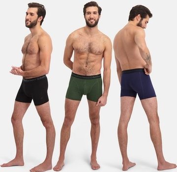 Bamboo Basics Boxer shorts Rico - Set of 3 pieces -  Black Army Green Navy