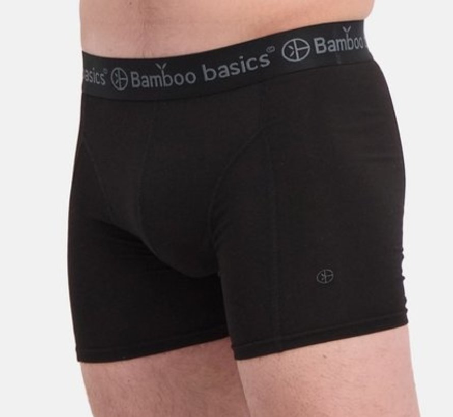Bamboo Basics Boxershorts Rico - Noir Gris Noir- (Lot de 3)