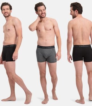 Bamboo Basics Boxer shorts Rico - Set of 3 pieces -  Black Gray Black