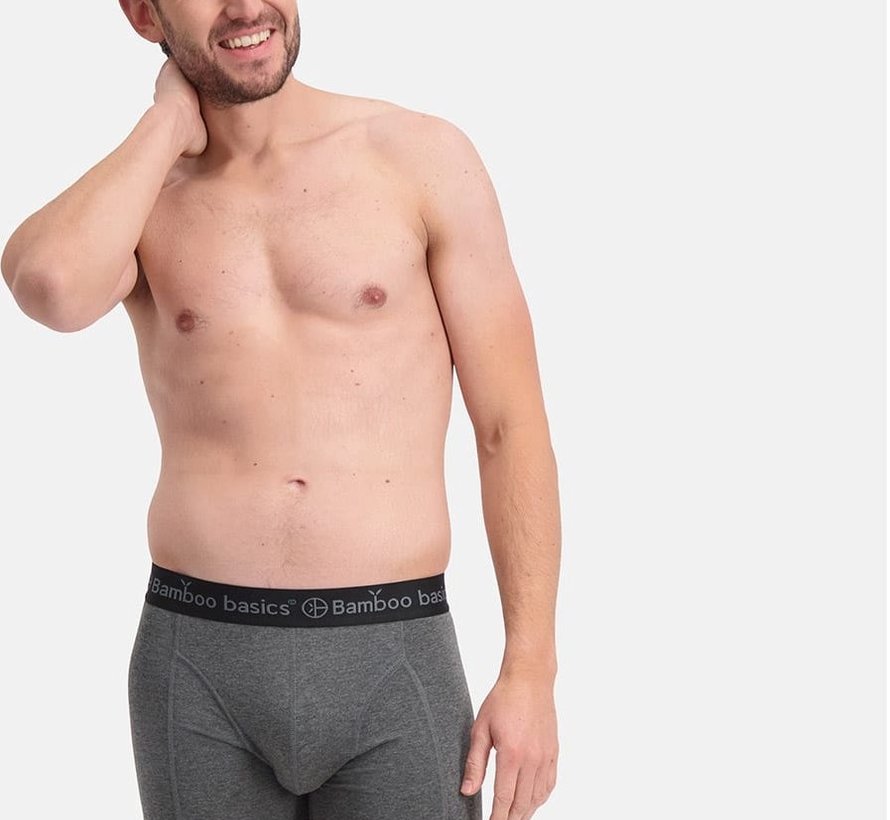 Bamboo Basics Boxershorts Rico – Black Gray Black - (3-Pack)