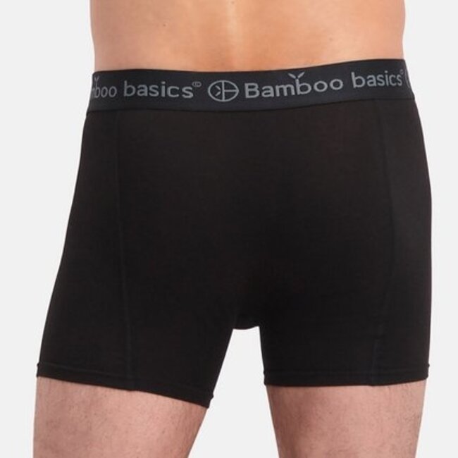 Bamboo Basics Boxershorts Rico –   Zwart Grijs Zwart    - (3-Pack)