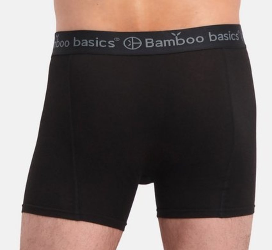 Bamboo Basics Boxershorts Rico –   Zwart Grijs Zwart    - (3-Pack)