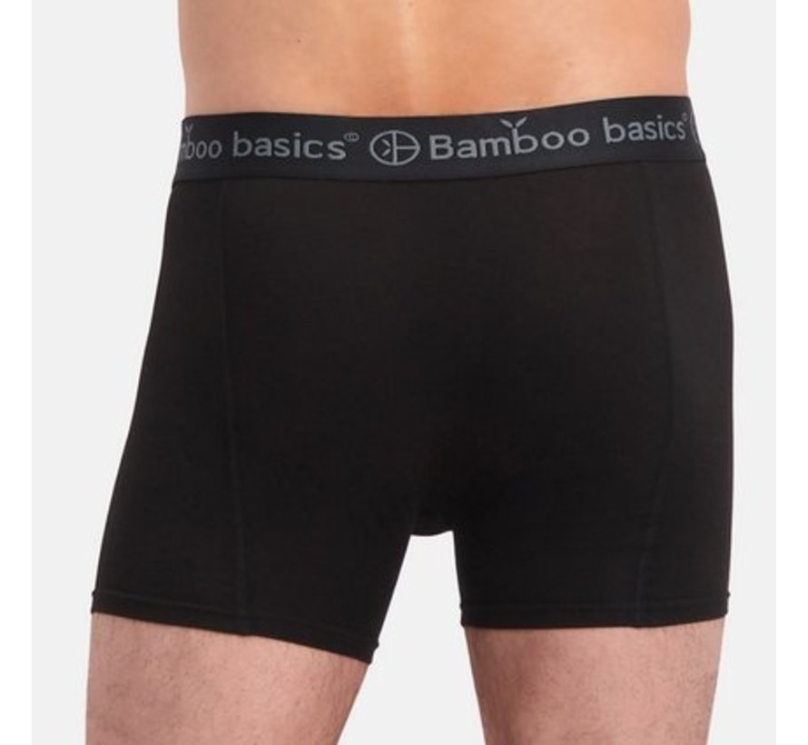 Bamboo Basics Boxershorts Rico – Black Gray Black - (3-Pack)