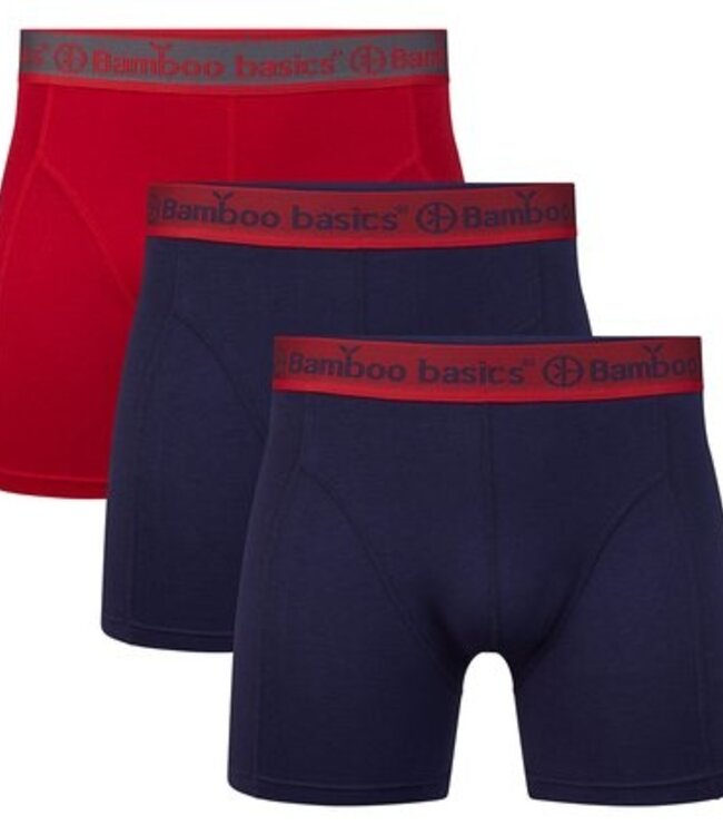 Bamboo Basics Boxershorts Rico – Navy Red Navy- (3-Pack)